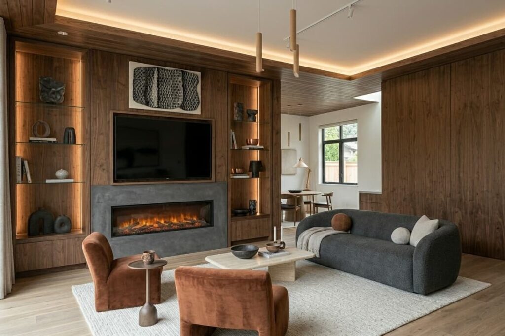 installed a Cheap fireplaces in Leicester also show can electric fire heat a large living room